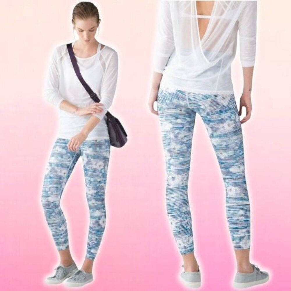 LULULEMON High Times Pant Full-On Luxtreme Size 4 Blurry Belle Multi
